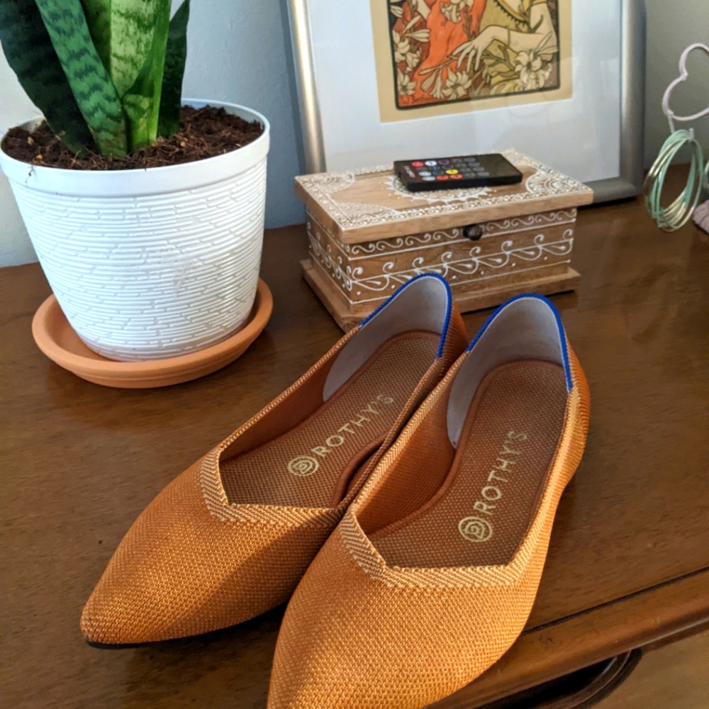 Rothys orange flats